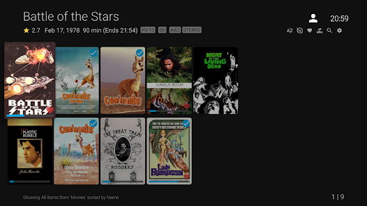 Catálogo de Jellyfin para Android TV